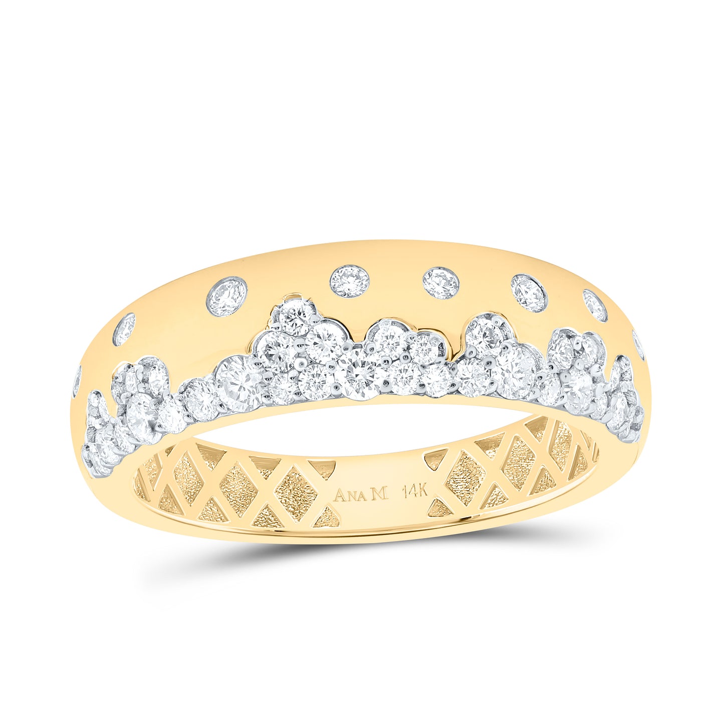 14K Yellow Or White Gold 1/2Cttw Natural Diamond Fashion Ring