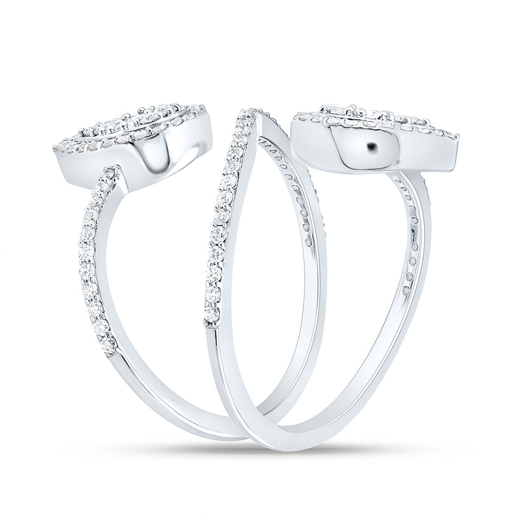 14K Yellow Or White Or Rose Gold 3/4Cttw Natural Diamond Fashion Pear Ring