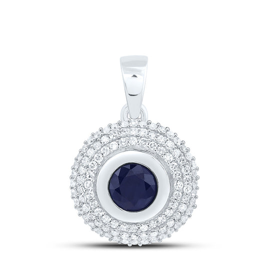 14K Yellow Or White Gold 1/3Cttw Natural Diamond Cn 5.10Mm Round Gem Pendant