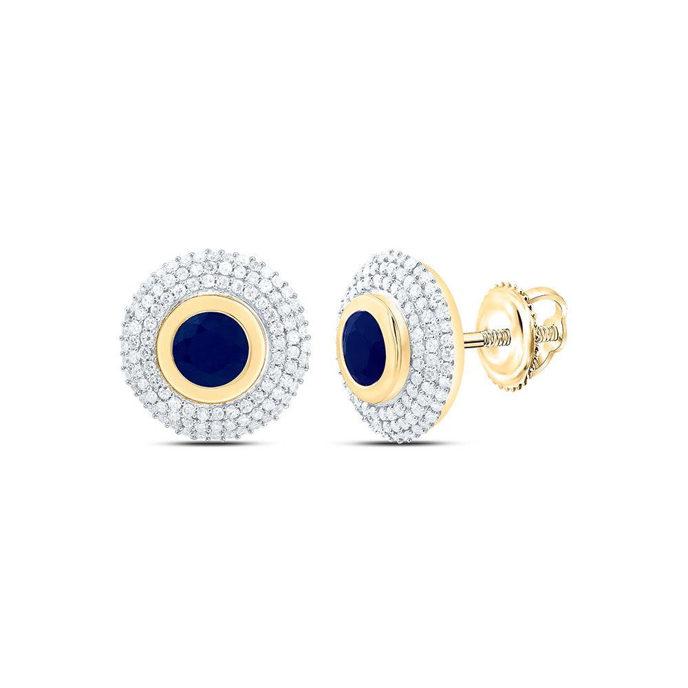 14K Yellow Or White Gold 1/2Cttw Natural Diamond Round Gem Earring