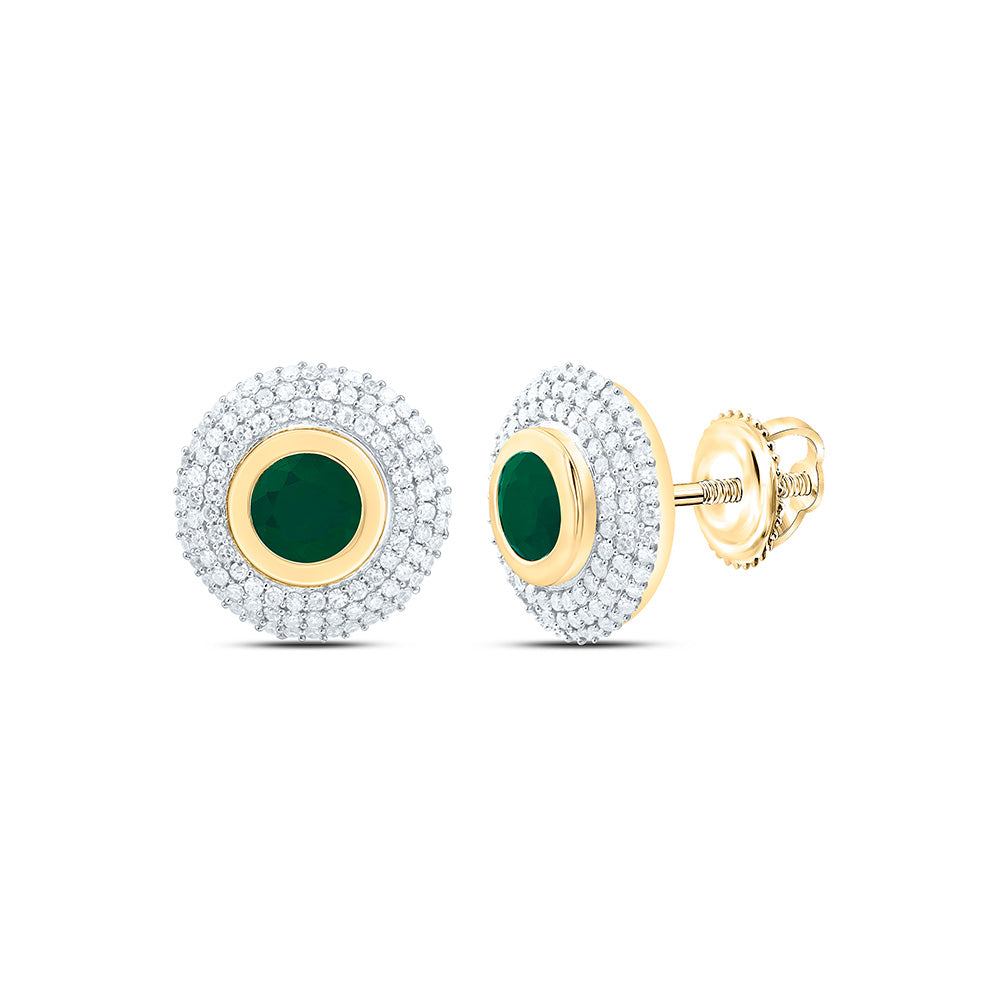 14K Yellow Or White Gold 1/2Cttw Natural Diamond Round Gem Earring