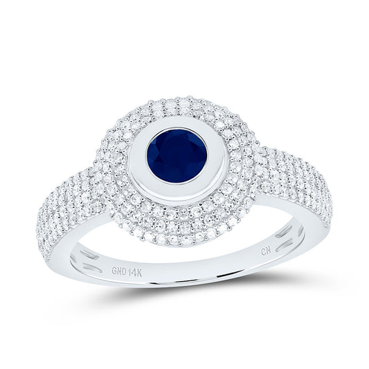 14K Yellow Or White Gold 1/2Cttw Natural Diamond Cn 5.10Mm Round Gem Ring