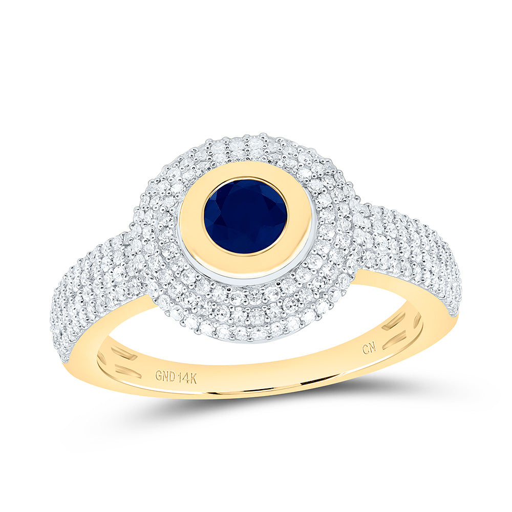 14K Yellow Or White Gold 1/2Cttw Natural Diamond Cn 5.10Mm Round Gem Ring