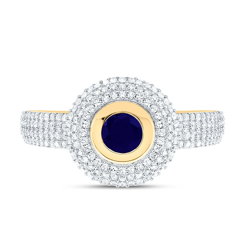 14K Yellow Or White Gold 1/2Cttw Natural Diamond Cn 5.10Mm Round Gem Ring