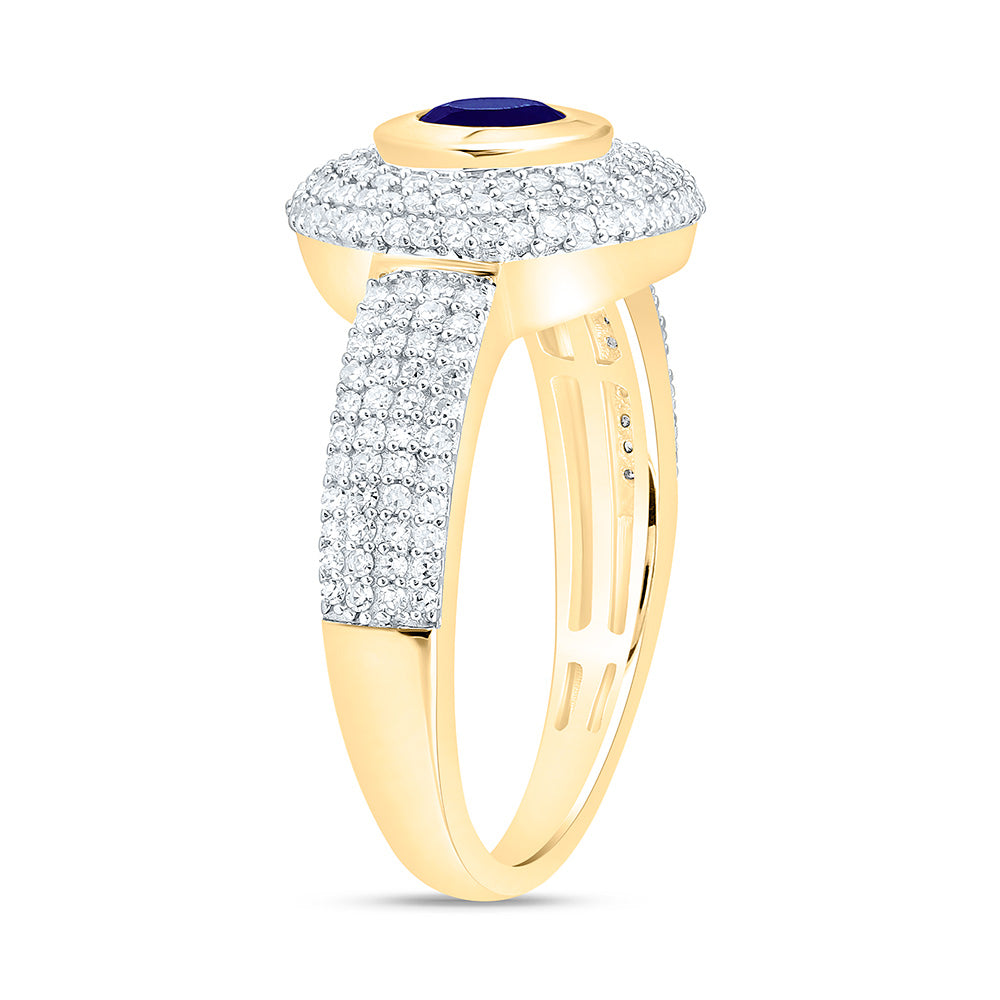 14K Yellow Or White Gold 1/2Cttw Natural Diamond Cn 5.10Mm Round Gem Ring