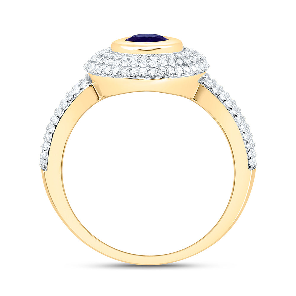 14K Yellow Or White Gold 1/2Cttw Natural Diamond Cn 5.10Mm Round Gem Ring