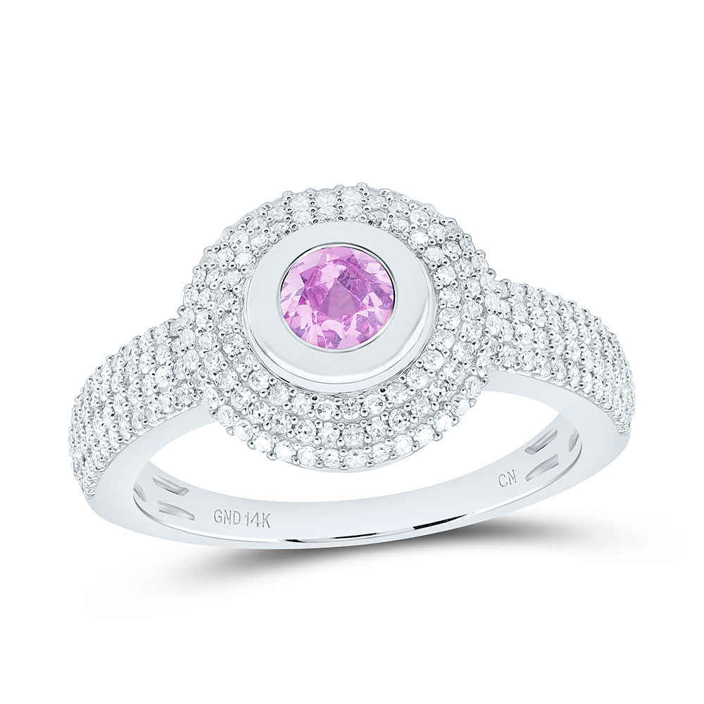 14K Yellow Or White Gold 1/2Cttw Natural Diamond Cn 5.10Mm Round Gem Ring