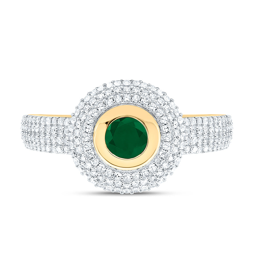 14K Yellow Or White Gold 1/2Cttw Natural Diamond Cn 5.10Mm Round Gem Ring