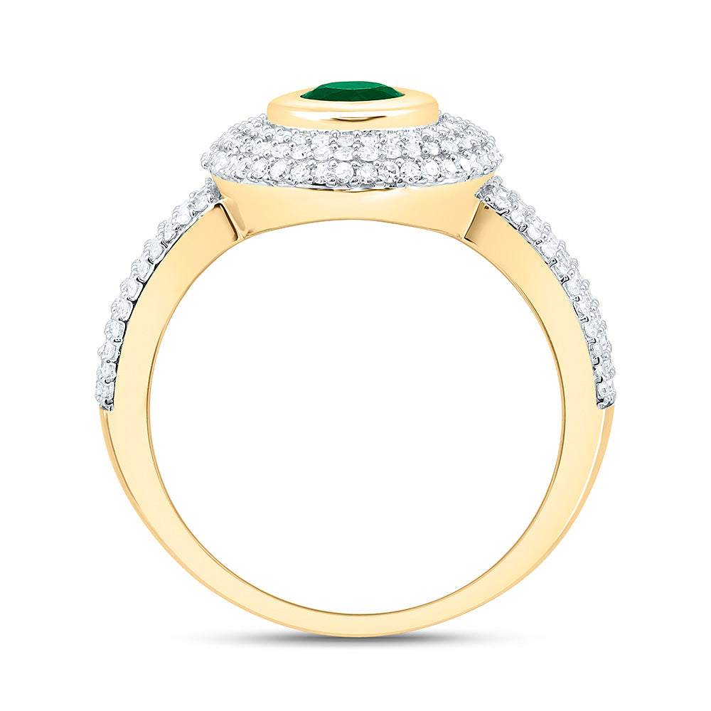 14K Yellow Or White Gold 1/2Cttw Natural Diamond Cn 5.10Mm Round Gem Ring