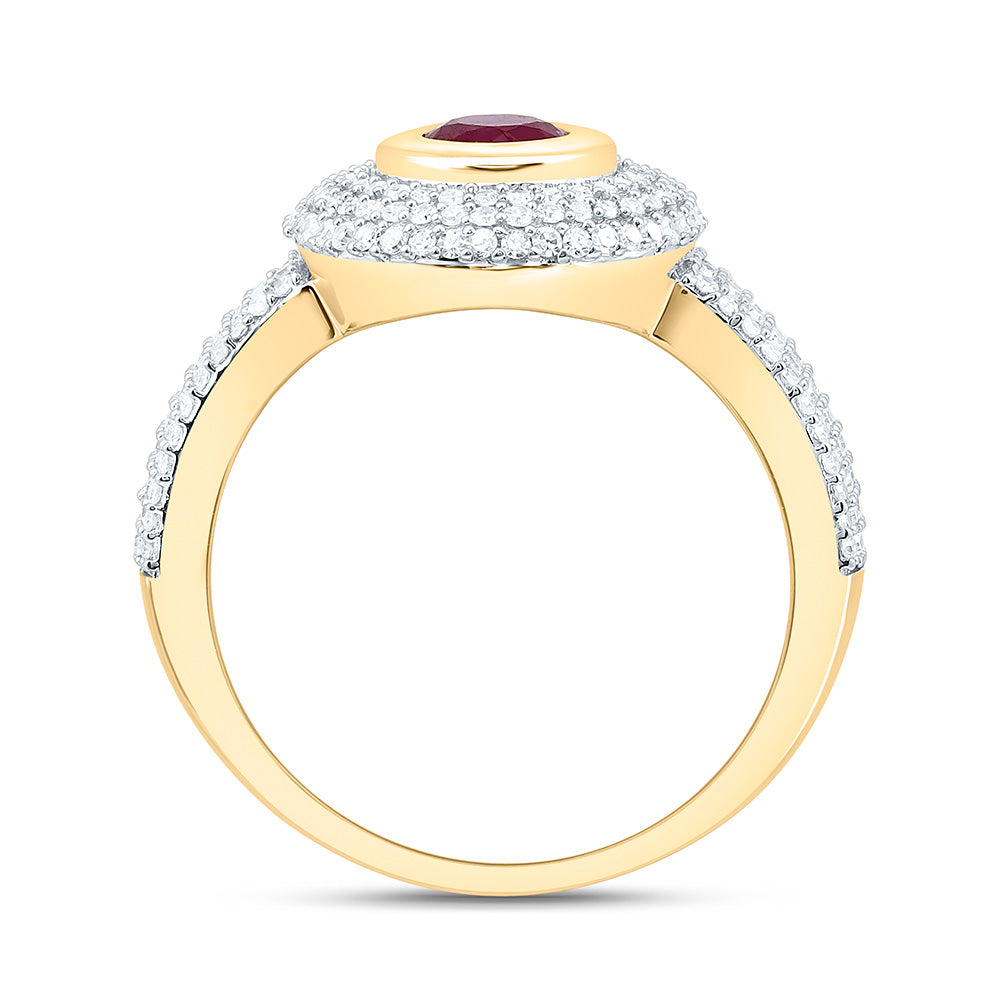 14K Yellow Or White Gold 1/2Cttw Natural Diamond Cn 5.10Mm Round Gem Ring