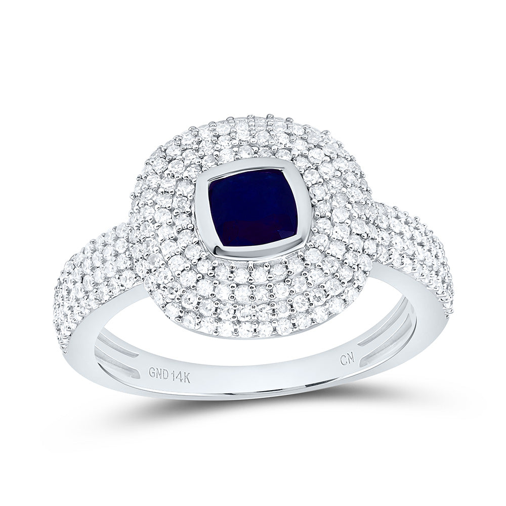 14K Yellow Or White Gold 1/2Cttw Natural Diamond Cn 4.90Mm Cushion Ring