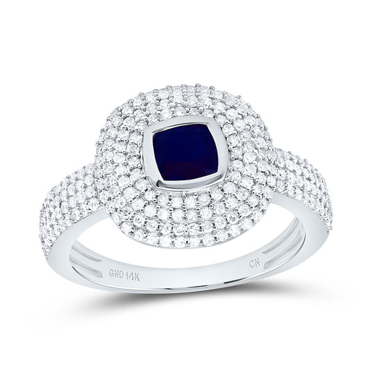 14K Yellow Or White Gold 1/2Cttw Natural Diamond Cn 4.90Mm Cushion Ring