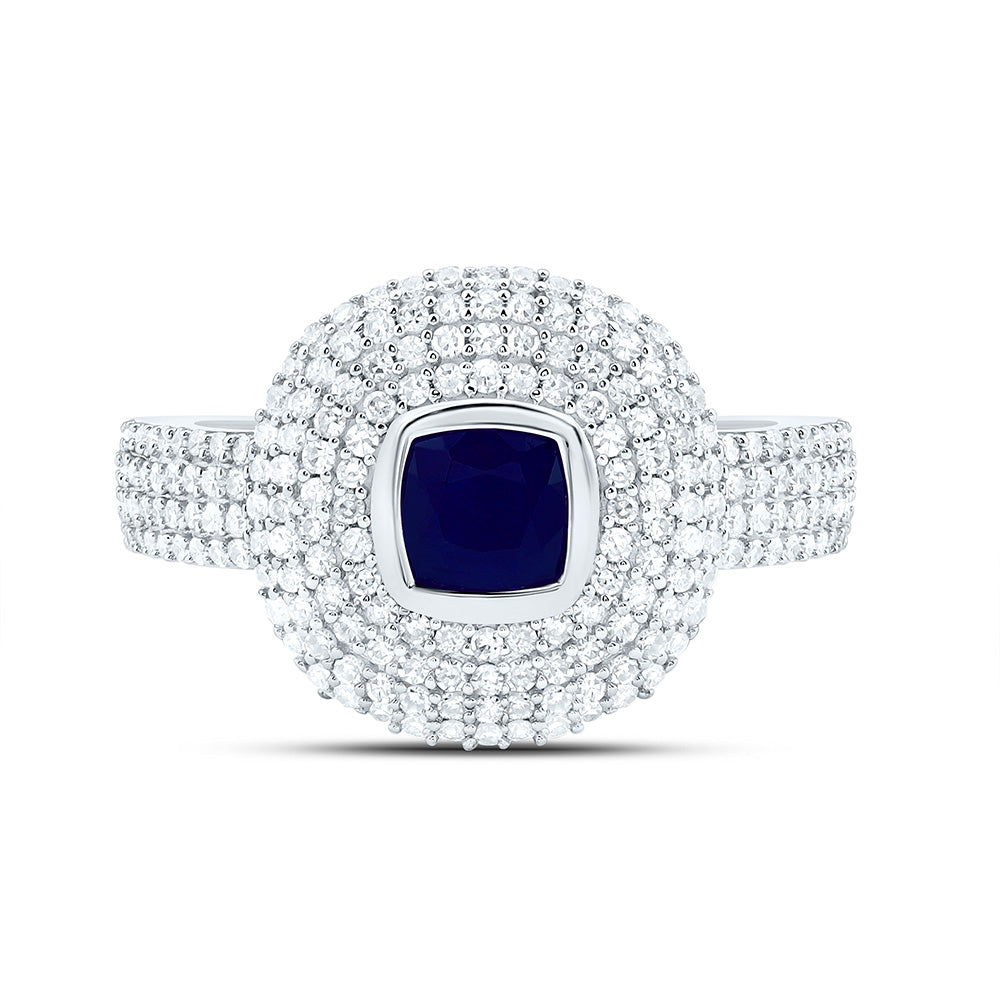 14K Yellow Or White Gold 1/2Cttw Natural Diamond Cn 4.90Mm Cushion Ring