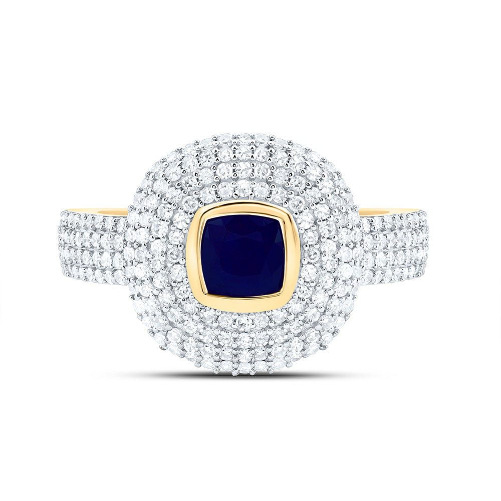 14K Yellow Or White Gold 1/2Cttw Natural Diamond Cn 4.90Mm Cushion Ring