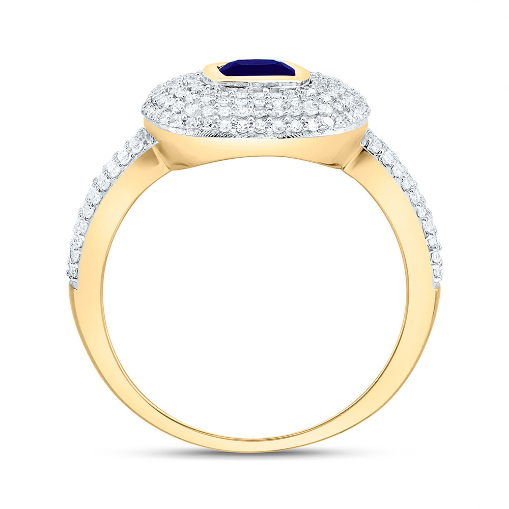 14K Yellow Or White Gold 1/2Cttw Natural Diamond Cn 4.90Mm Cushion Ring