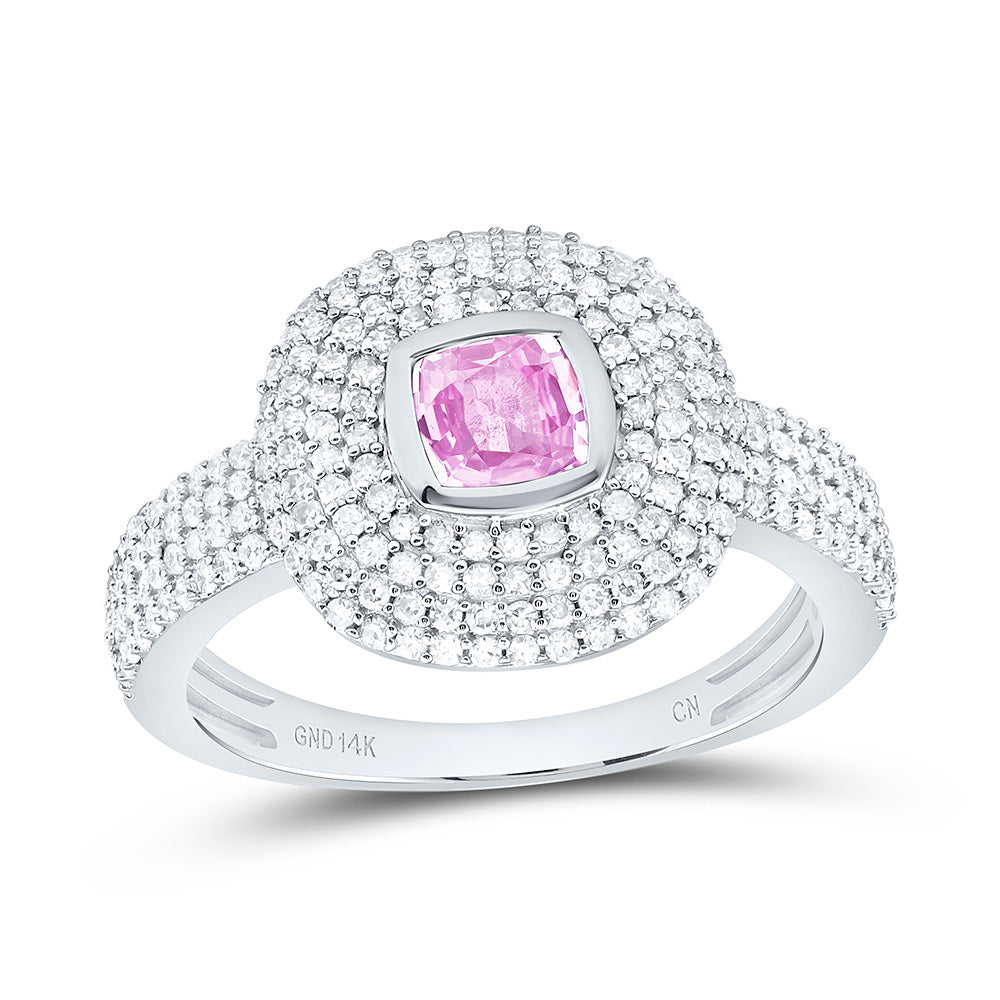 14K Yellow Or White Gold 1/2Cttw Natural Diamond Cn 4.90Mm Cushion Ring