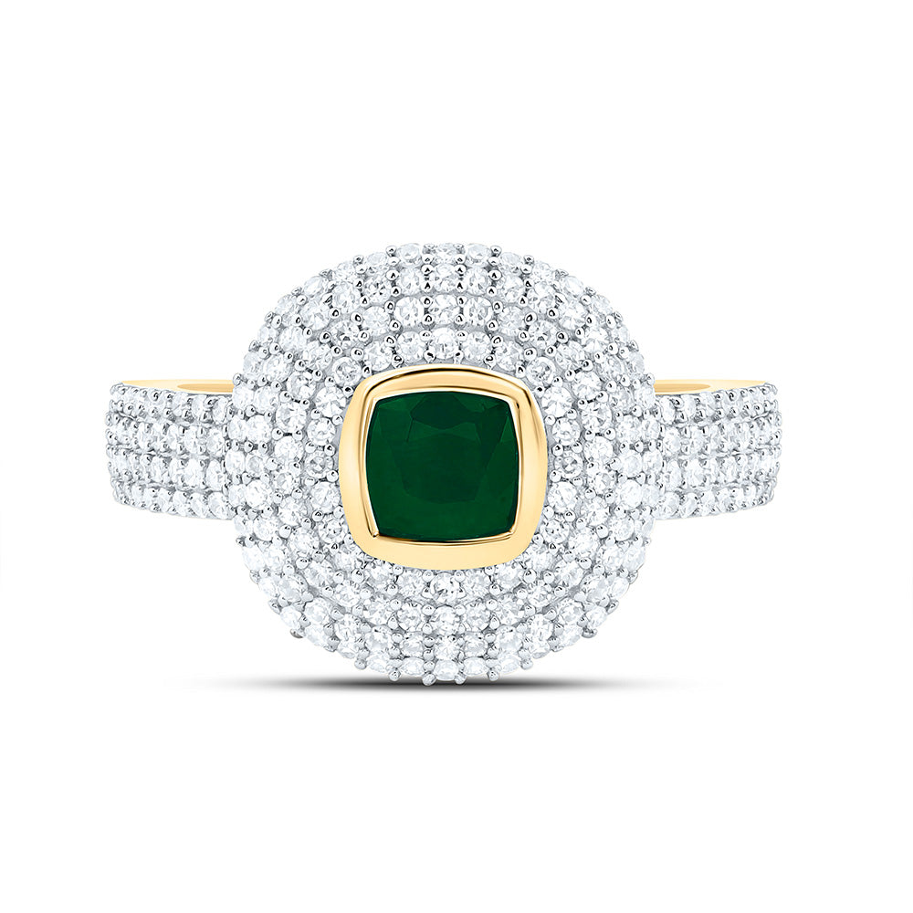 14K Yellow Or White Gold 1/2Cttw Natural Diamond Cn 4.90Mm Cushion Ring