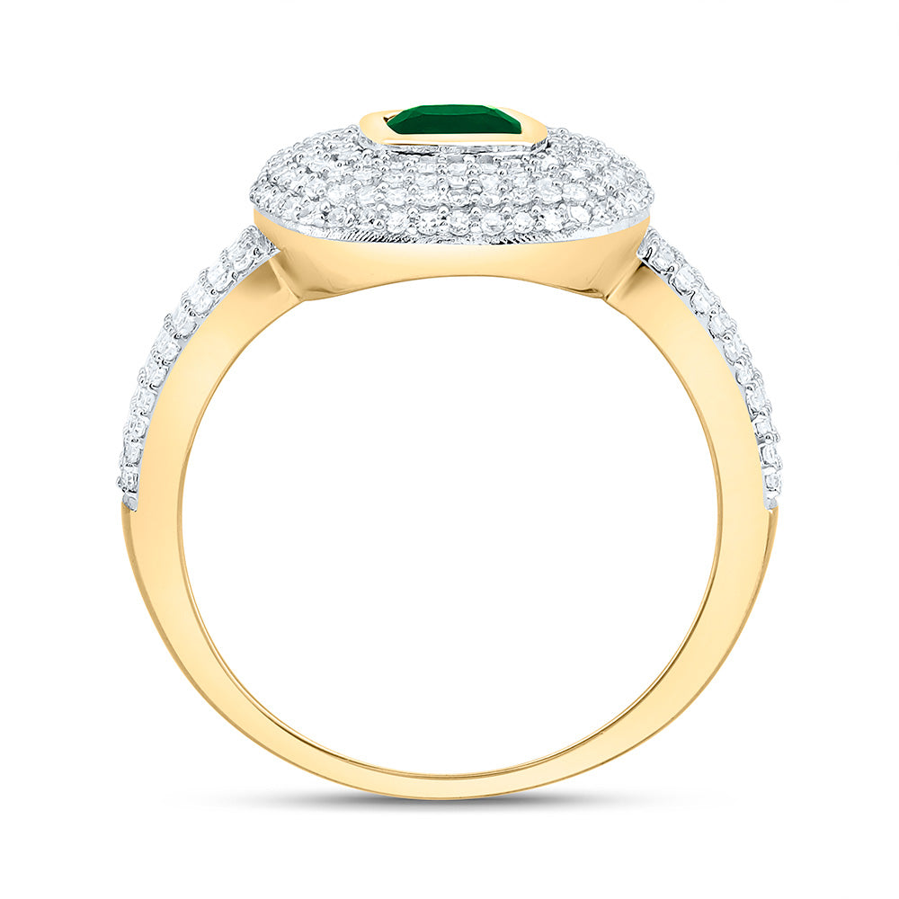 14K Yellow Or White Gold 1/2Cttw Natural Diamond Cn 4.90Mm Cushion Ring