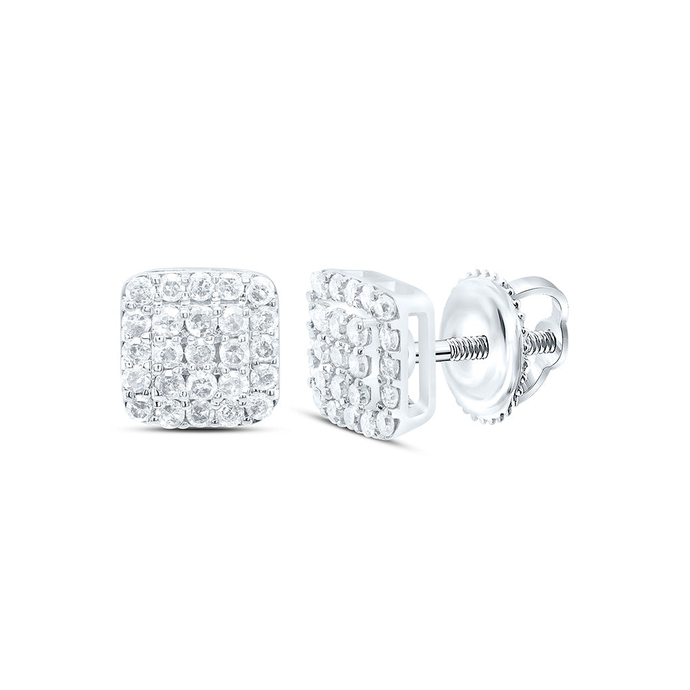 10K Yellow Or White Gold 1/5Cttw Natural Diamond Gift Emerald Earring