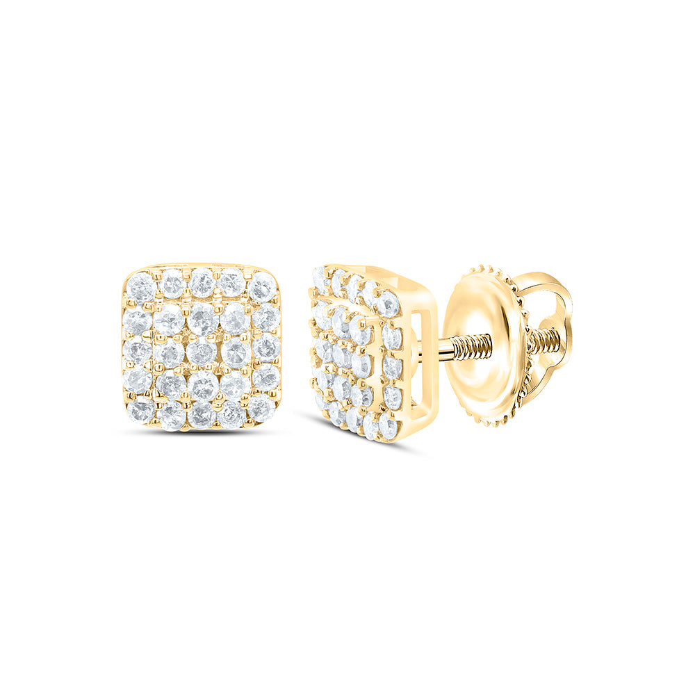 10K Yellow Or White Gold 1/3Cttw Natural Diamond Gift Emerald Earring