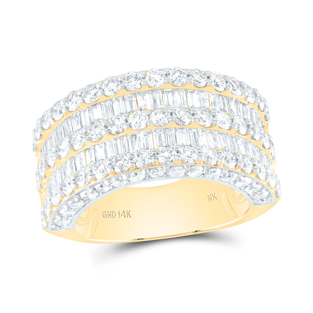 14K Yellow Or White Or Rose Gold 3 1/3Cttw Natural Diamond Fashion Ring