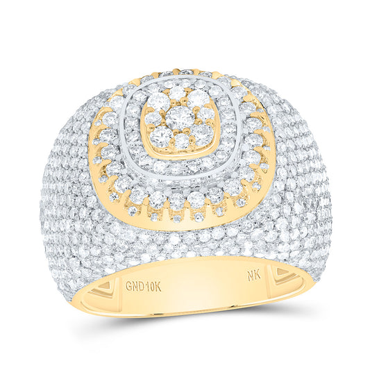 10K Yellow Gold 4 Cttw Natural Diamond Nk Mens Bridal Anniversary Wedding Engagement Band Ring