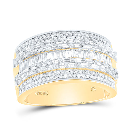 10K Yellow Gold 1 3/4Cttw Natural Diamond Mens Ring