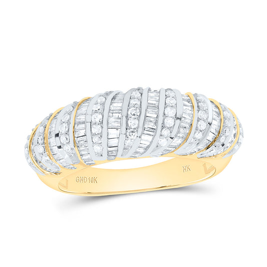 10K Yellow Gold 1 Ctw Natural Diamond Fashion Ring