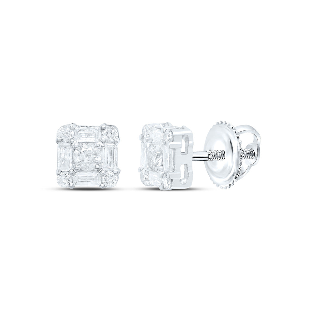10K Yellow Or White Gold 1/2Cttw Natural Diamond Gift Earring