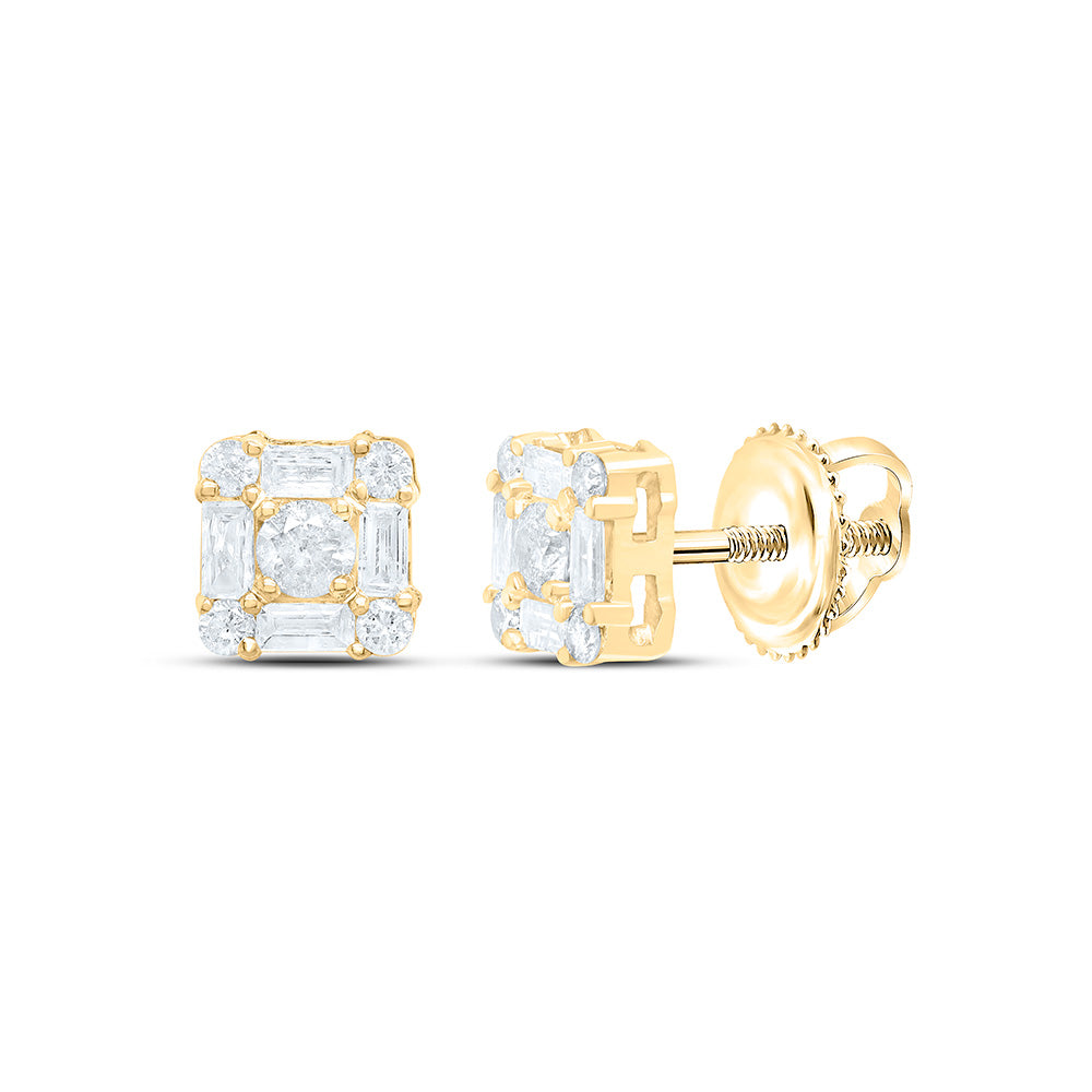 10K Yellow Or White Gold 1/2Cttw Natural Diamond Gift Earring