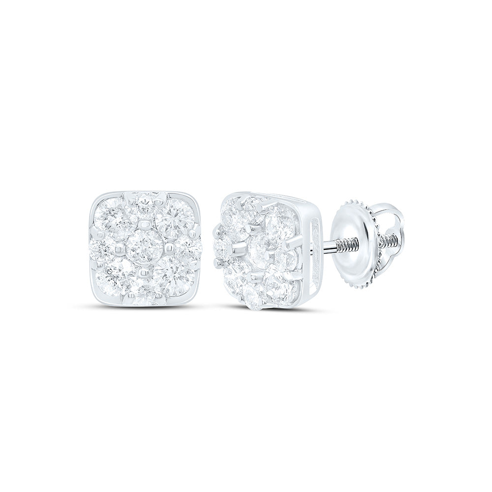 10K Yellow Or White Gold 1/2Cttw Natural Diamond Gift Cushion Earring