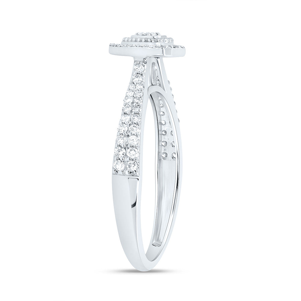 10K Yellow Or White Gold 1/3Cttw Natural Diamond Nk Fashion Heart Ring