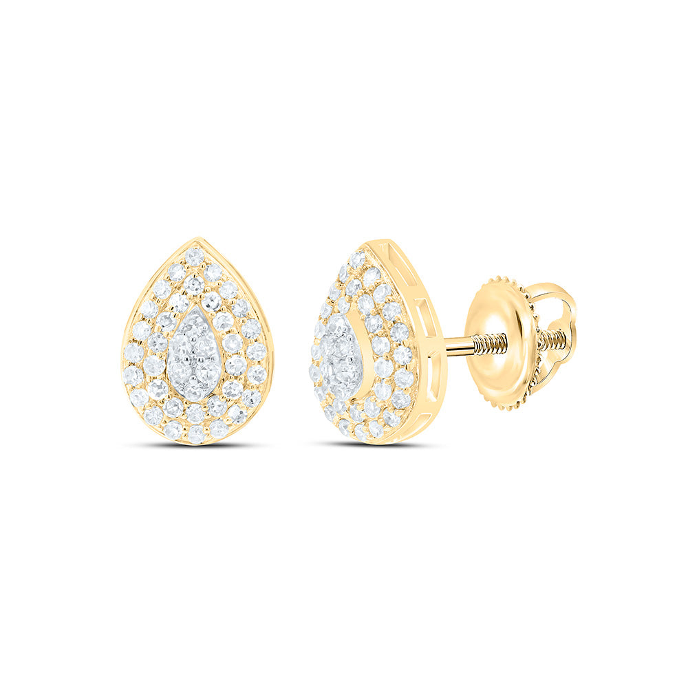 10K Yellow Or White Gold 1/4Cttw Natural Diamond Nk Fashion Pear Earring
