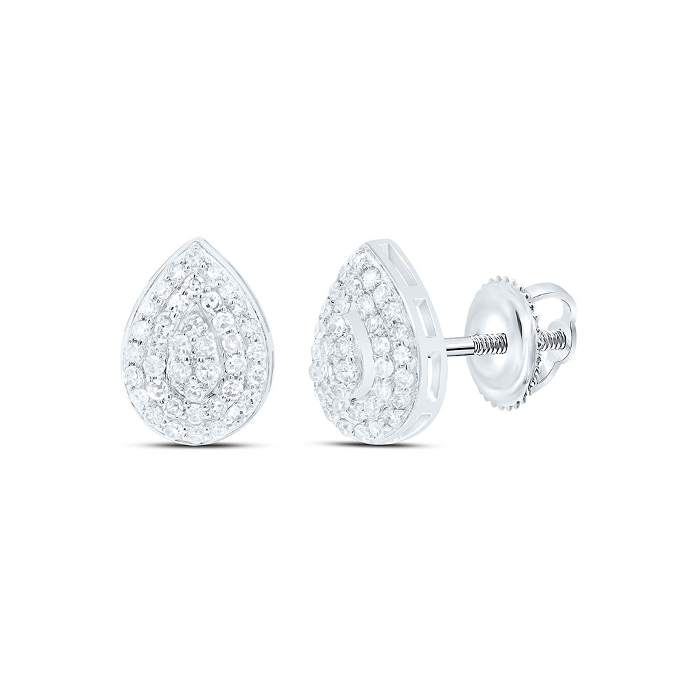 10K Yellow Or White Gold 1/4Cttw Natural Diamond Nk Fashion Pear Earring