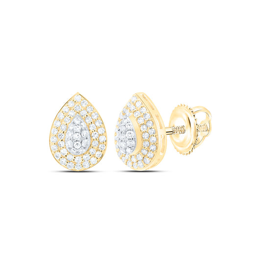 10K Yellow Or White Gold 3/8Cttw Natural Diamond Nk Fashion Pear Earring