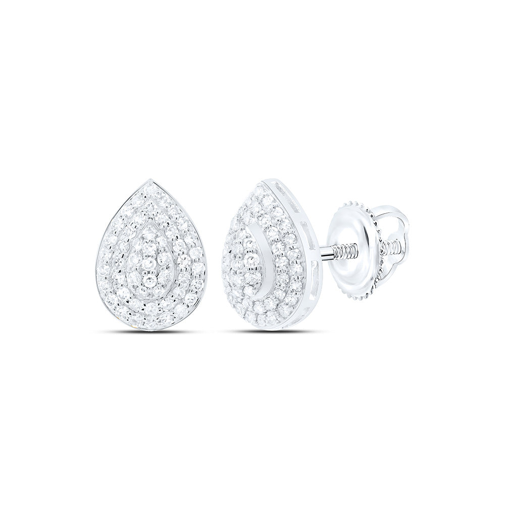 10K Yellow Or White Gold 3/8Cttw Natural Diamond Nk Fashion Pear Earring