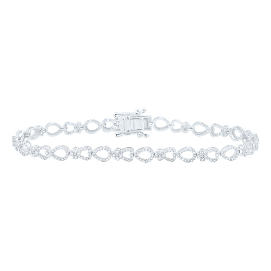 10K Yellow Or White Gold 1 1/3Cttw Natural Diamond Nk Fashion Bracelet(7 Inch)