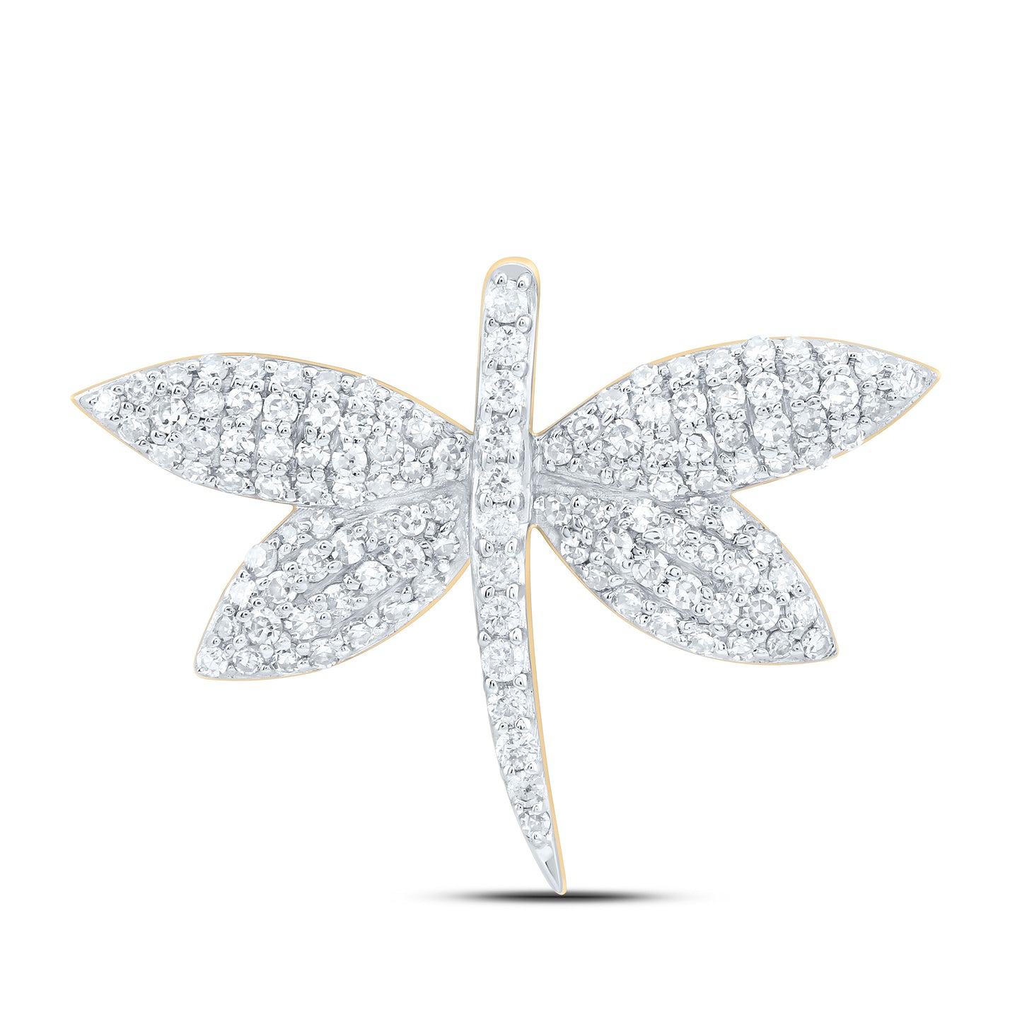 10K Yellow Gold 1/2Cttw Natural Diamond Nk Fashion Pendant