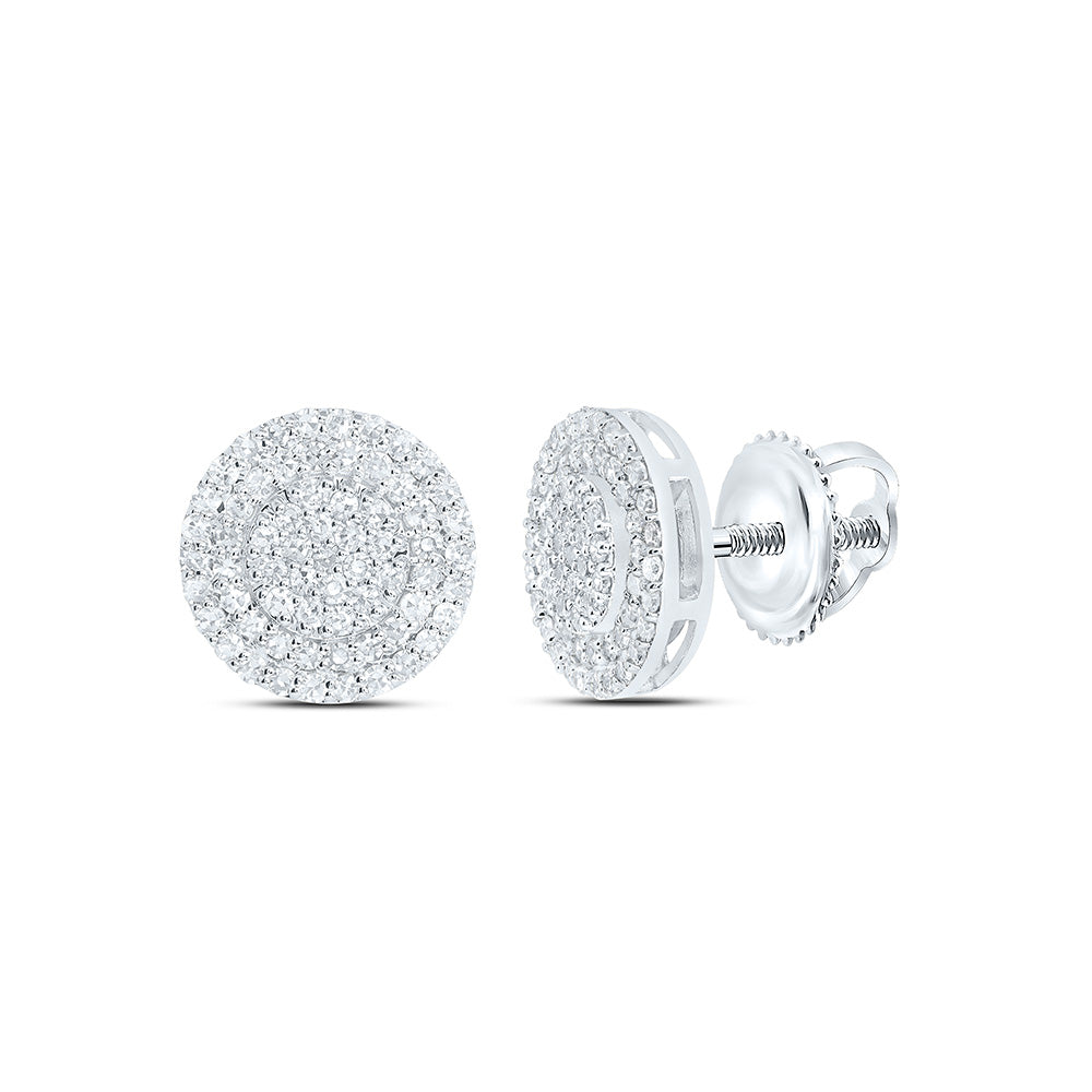 10K Yellow Or White Gold 1/2Cttw Natural Diamond Nk Fashion Round Earring