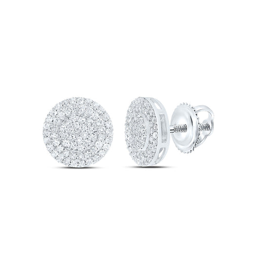 10K Yellow Or White Gold 1/2Cttw Natural Diamond Nk Fashion Round Earring