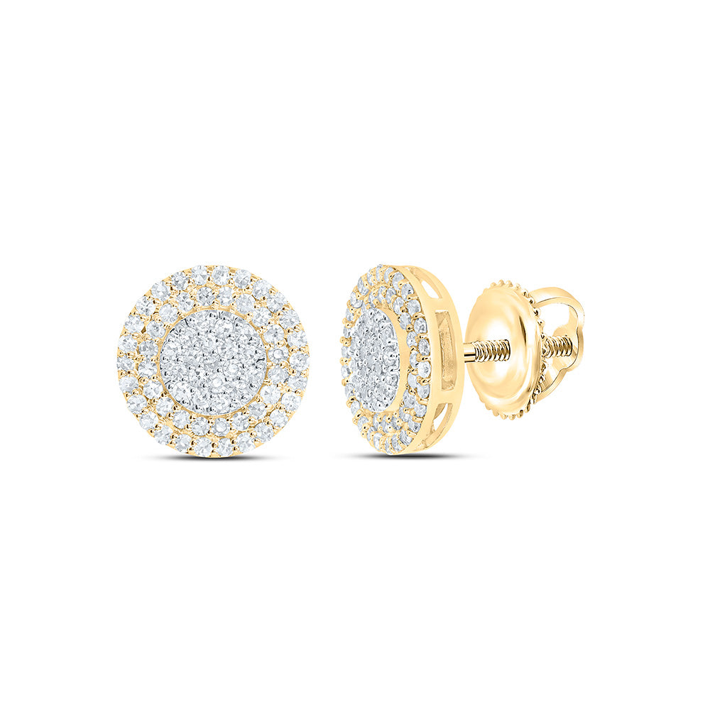 10K Yellow Or White Gold 1/2Cttw Natural Diamond Nk Fashion Round Earring