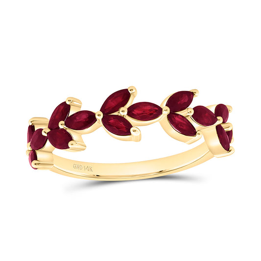 14K Yellow Or White Gold Marquise Natural Gem Bridal Anniversary Wedding Engagement Band Ring