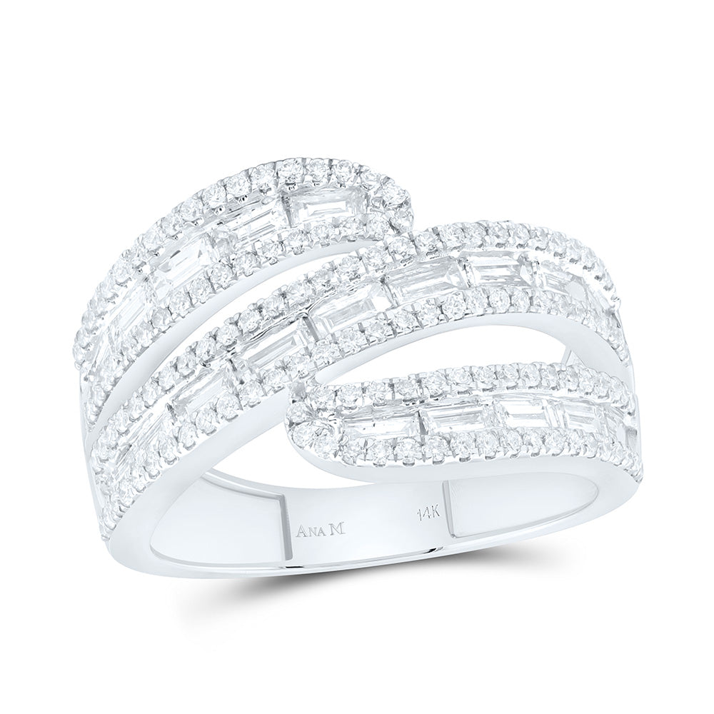 14K Yellow Or White Gold Natural Diamond Ana M Fashion Bridal Anniversary Wedding Engagement Band Ring