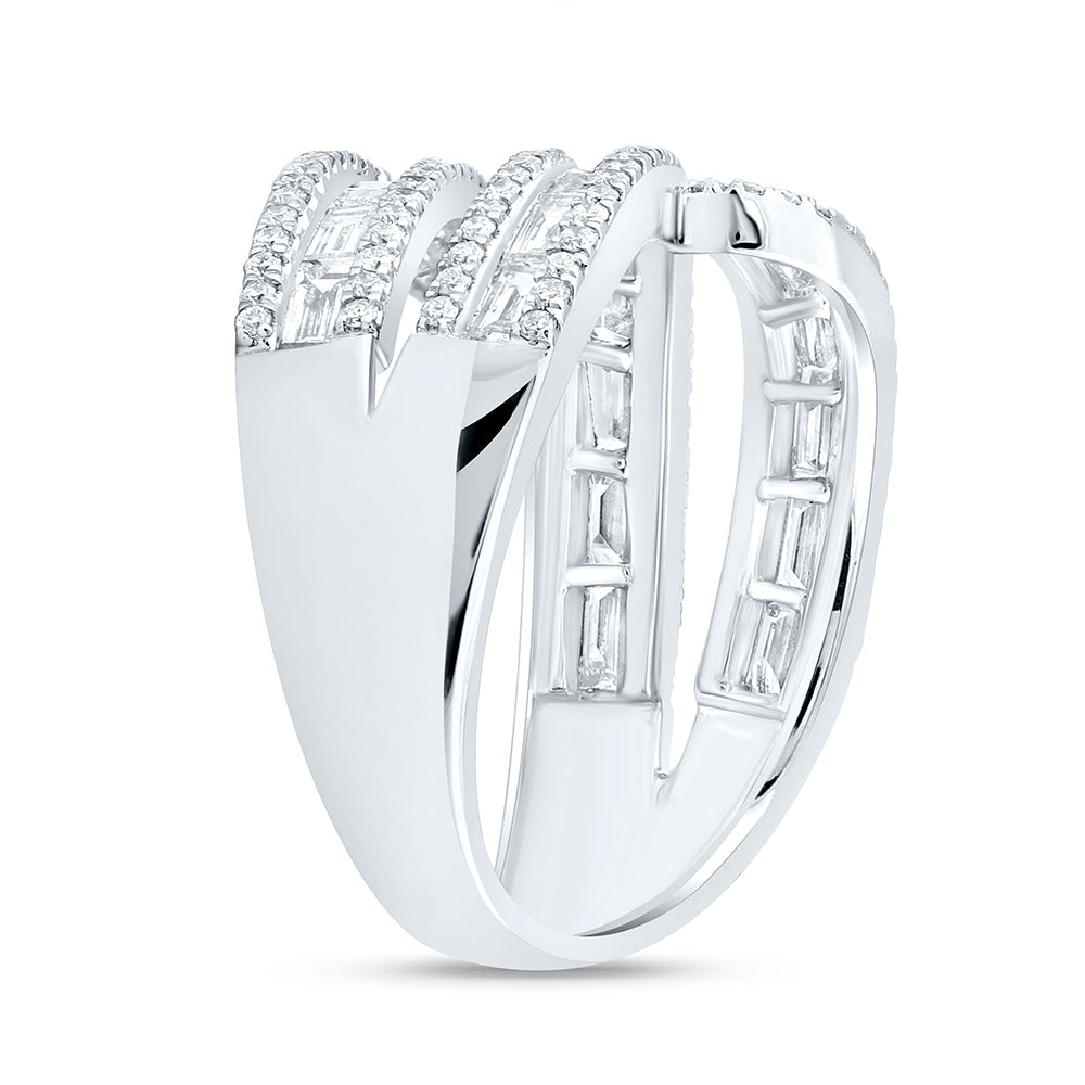 14K Yellow Or White Gold Natural Diamond Ana M Fashion Bridal Anniversary Wedding Engagement Band Ring