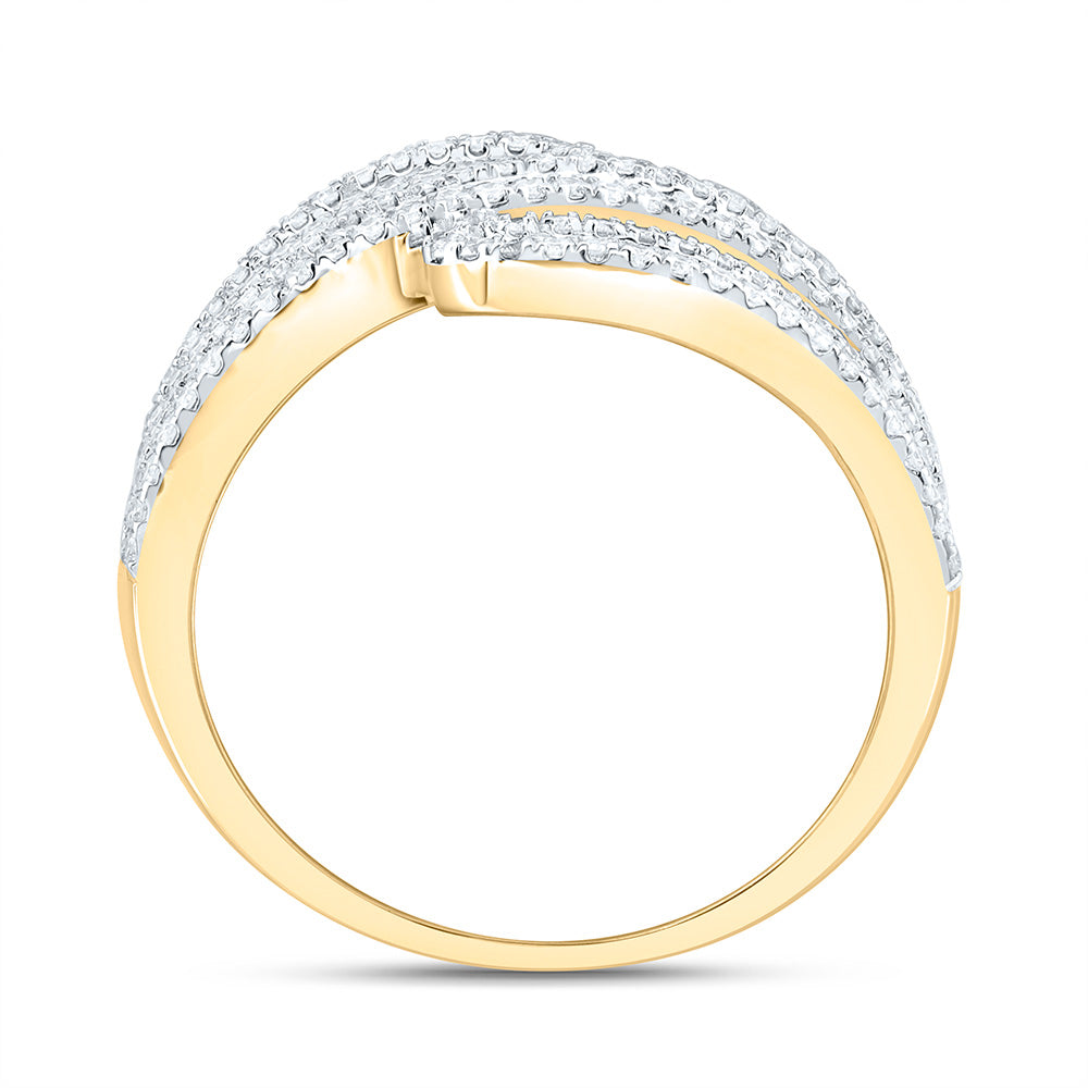 14K Yellow Or White Gold Natural Diamond Ana M Fashion Bridal Anniversary Wedding Engagement Band Ring