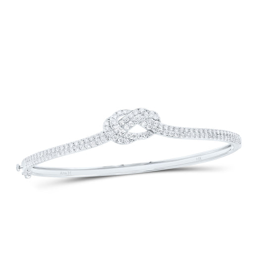 14K Yellow Or White Gold 1 3/4Cttw Natural Diamond Ana M Fashion Bangle (65X55Mm)