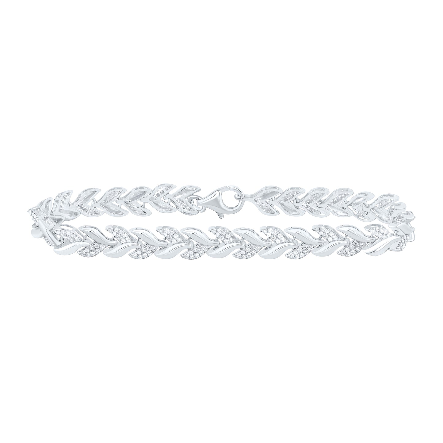 14K Yellow Or White Gold 7/8Cttw Natural Diamond Cn Fashion Bracelet (7 Inch)