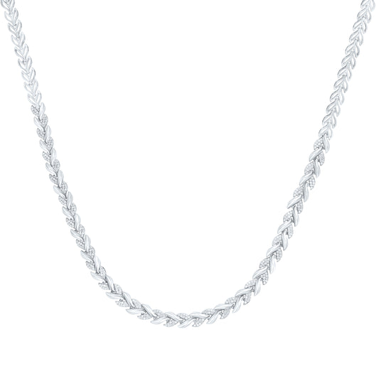 14K Yellow Or White Gold 1 1/4Cttw Natural Diamond Cn Fashion Necklace (17 Inch)