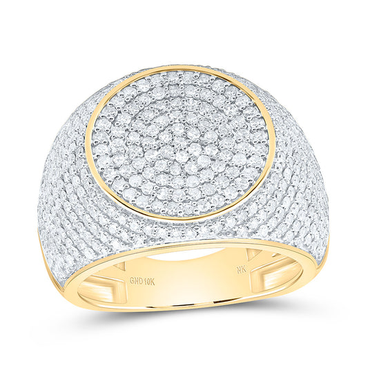 10K Yellow Gold 2 Cttw Natural Diamond Nk Mens Ring