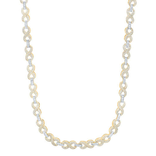 10K Yellow Gold 10 1/5Cttw Natural Diamond Nk Fashion Infinity Chain (20 Inch)